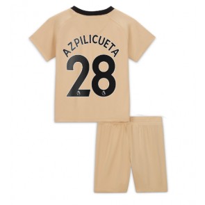 Chelsea Cesar Azpilicueta #28 kläder Barn 2022-23 Tredje Tröja Kortärmad (+ korta byxor)